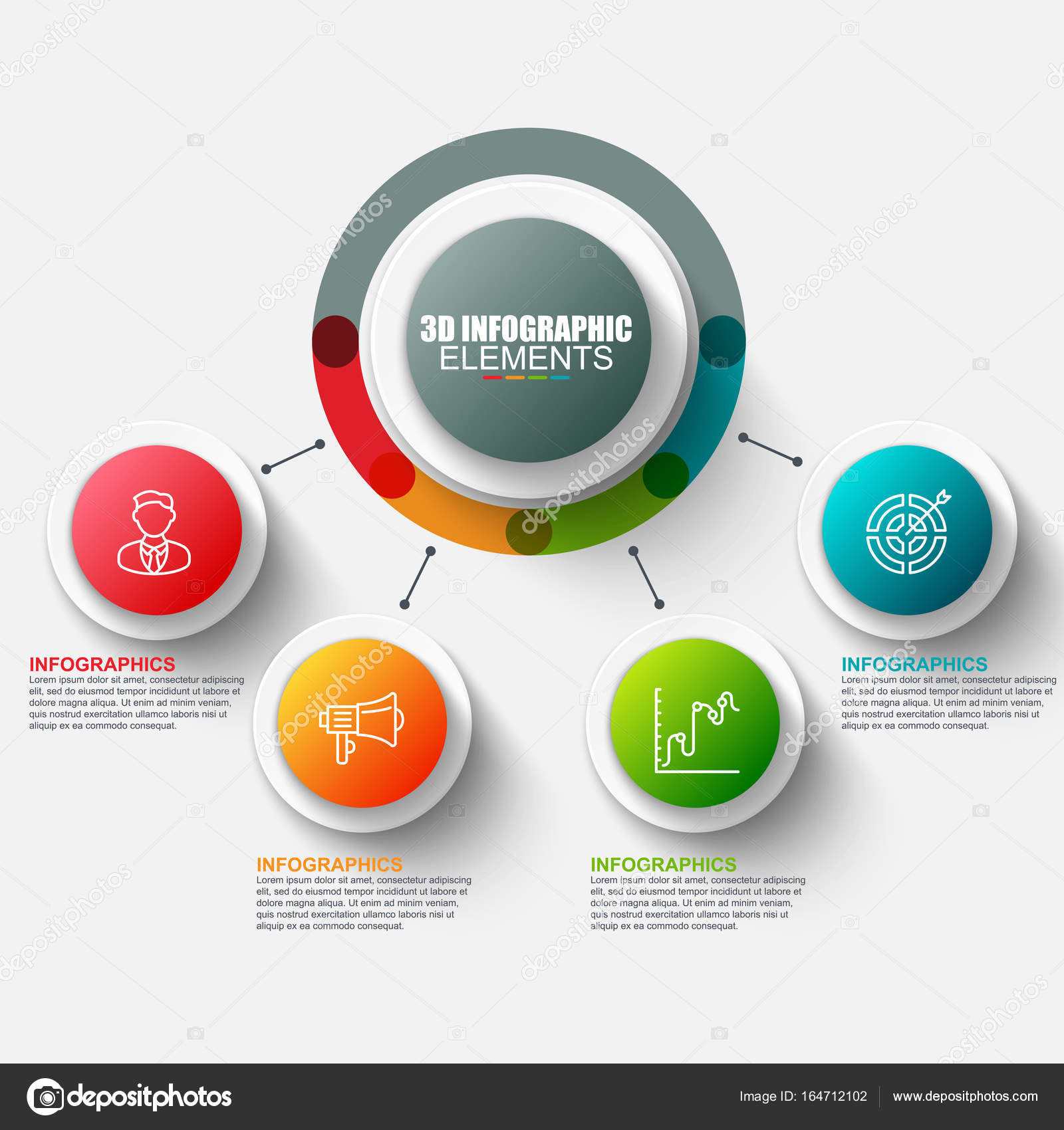 3d infographic modern template vector 03 free download
