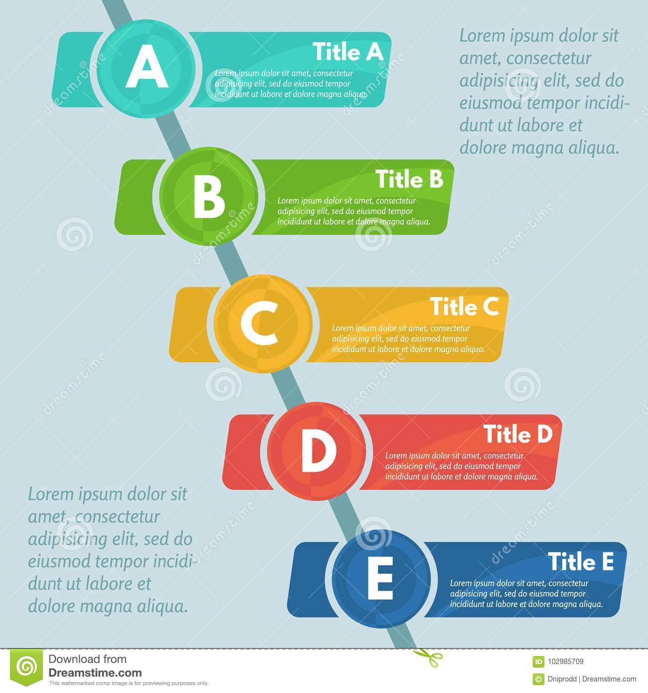 5 Steps Process Infographics Element For Presentation. | Infographic design free, Infographic ...