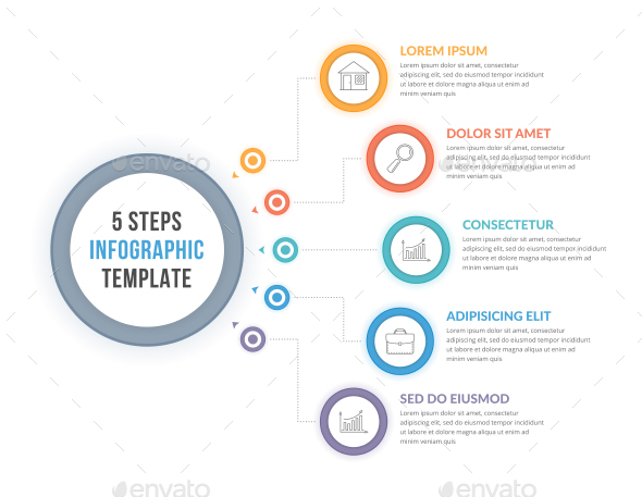 Five Step Process Infographics stock illustration - Getty Images