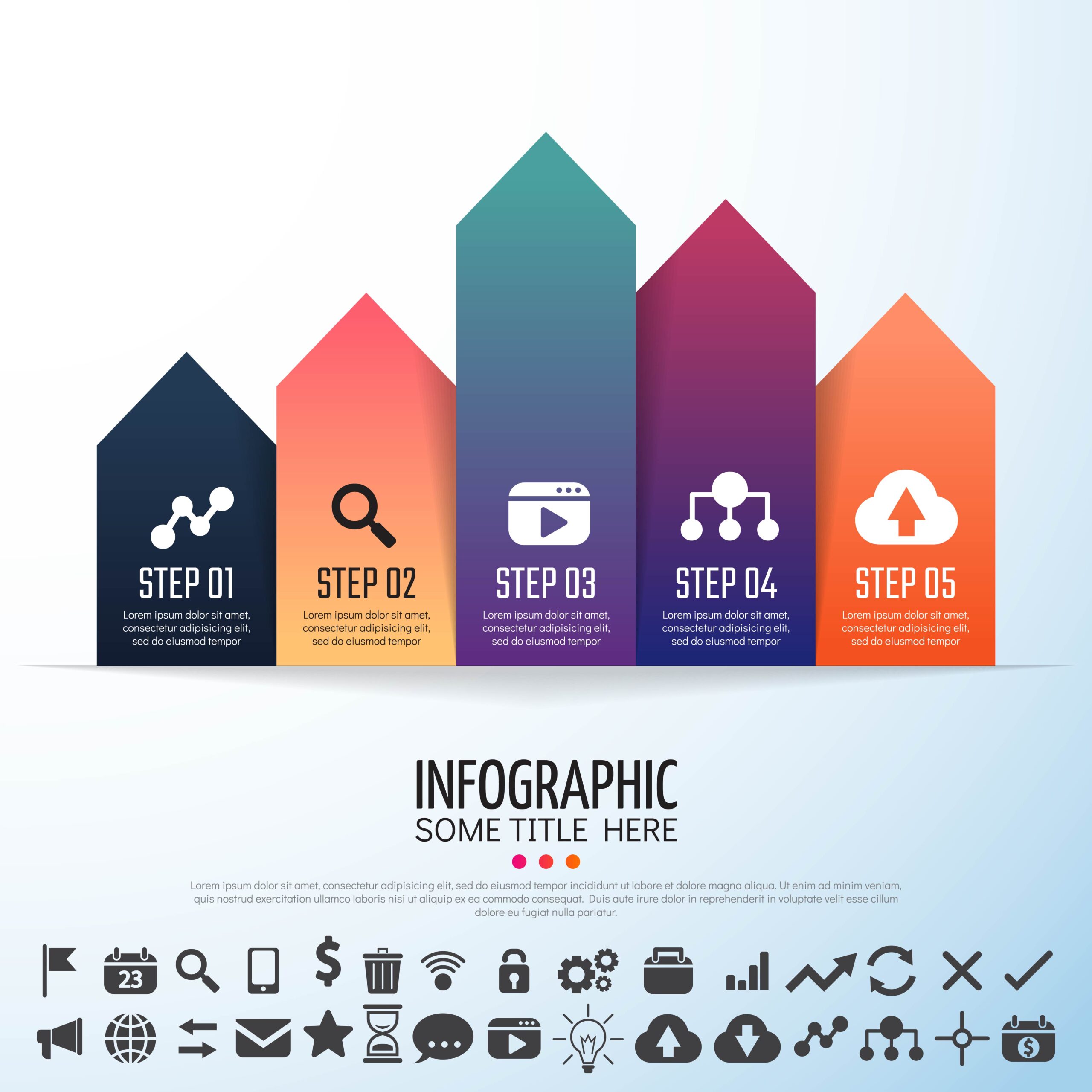 8 Step Arrow Circle Infographics Template Stock Illustration - Download Image Now - iStock