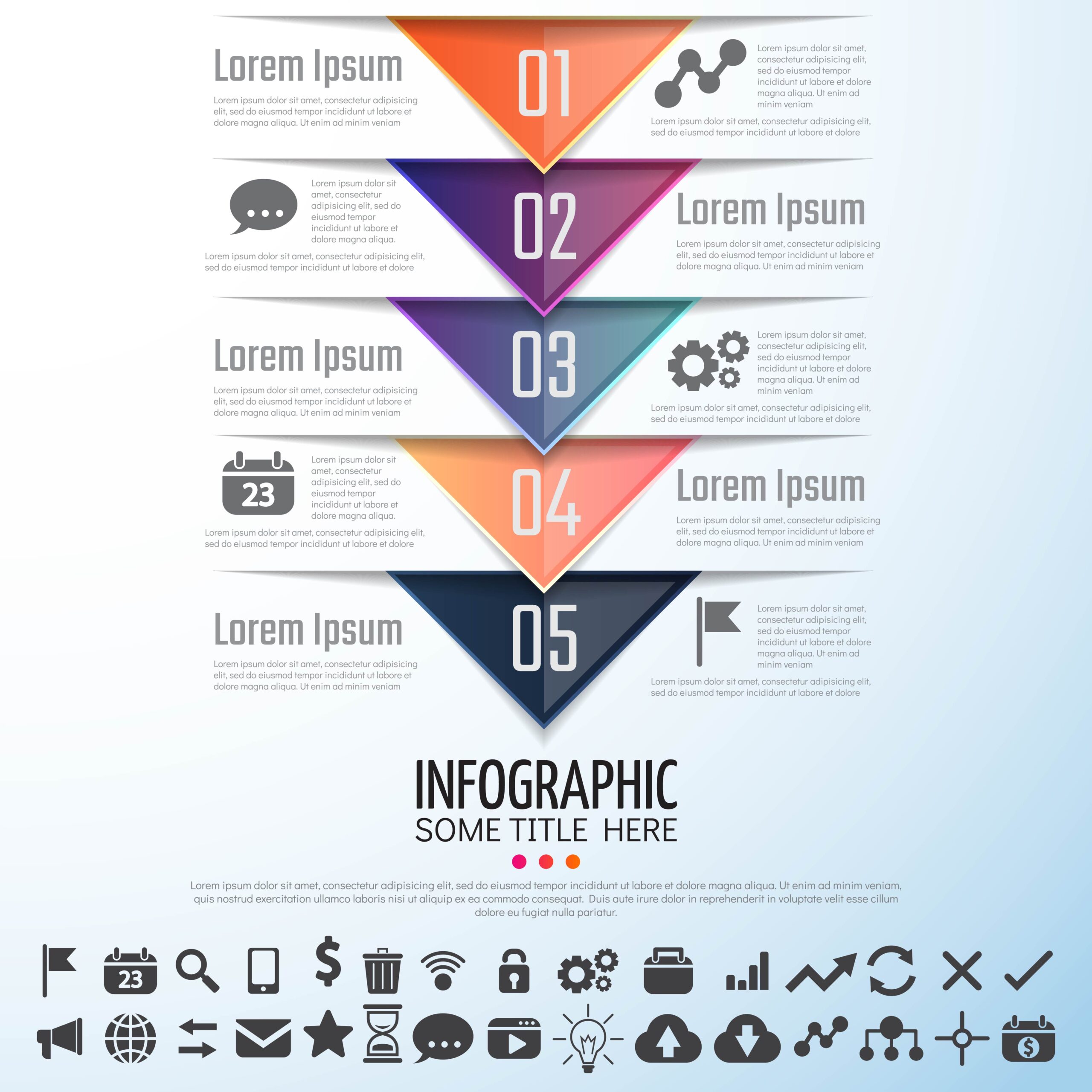 Colorful arrow infographic Free vector in Adobe Illustrator ai ( .ai ) format, Encapsulated ...