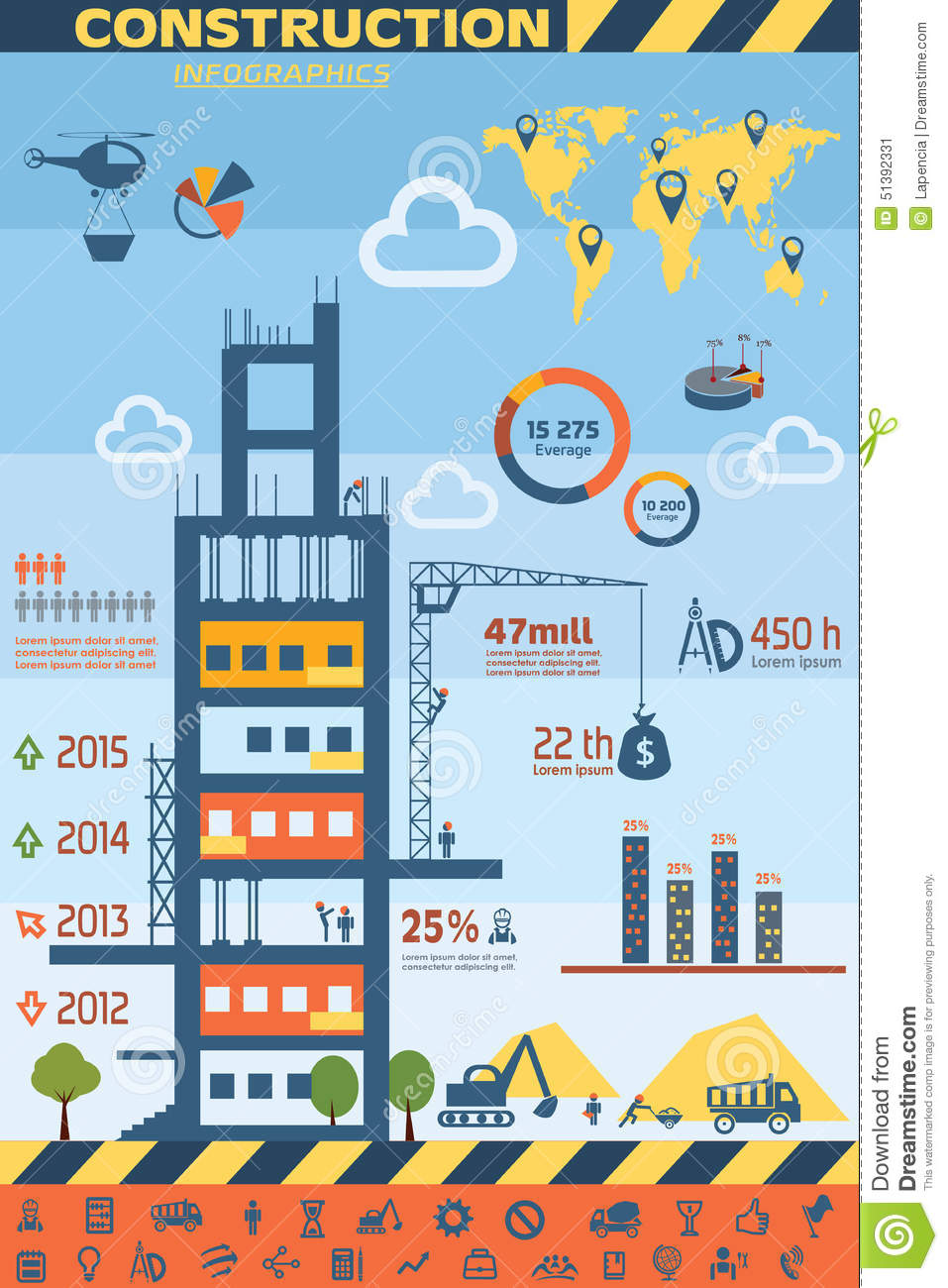 Buildings infographic Vector Image - 1542003 | StockUnlimited