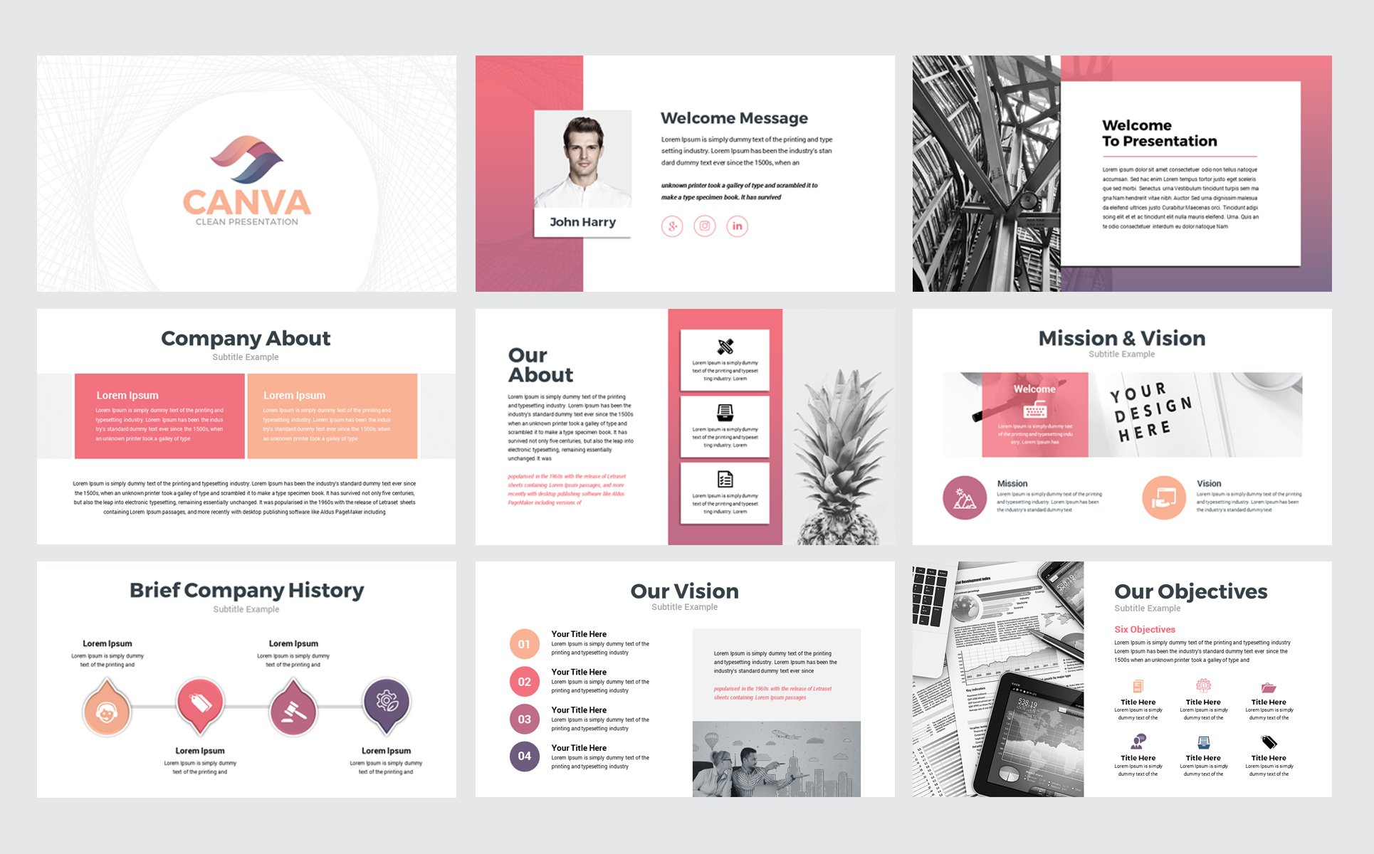 Canva Powerpoint Template Pitch Deck Marketing Plan | Etsy
