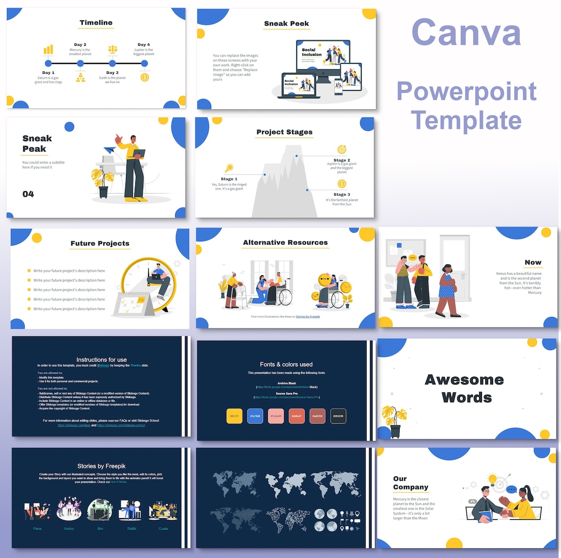 Canva Business Presentation PowerPoint Template #77848