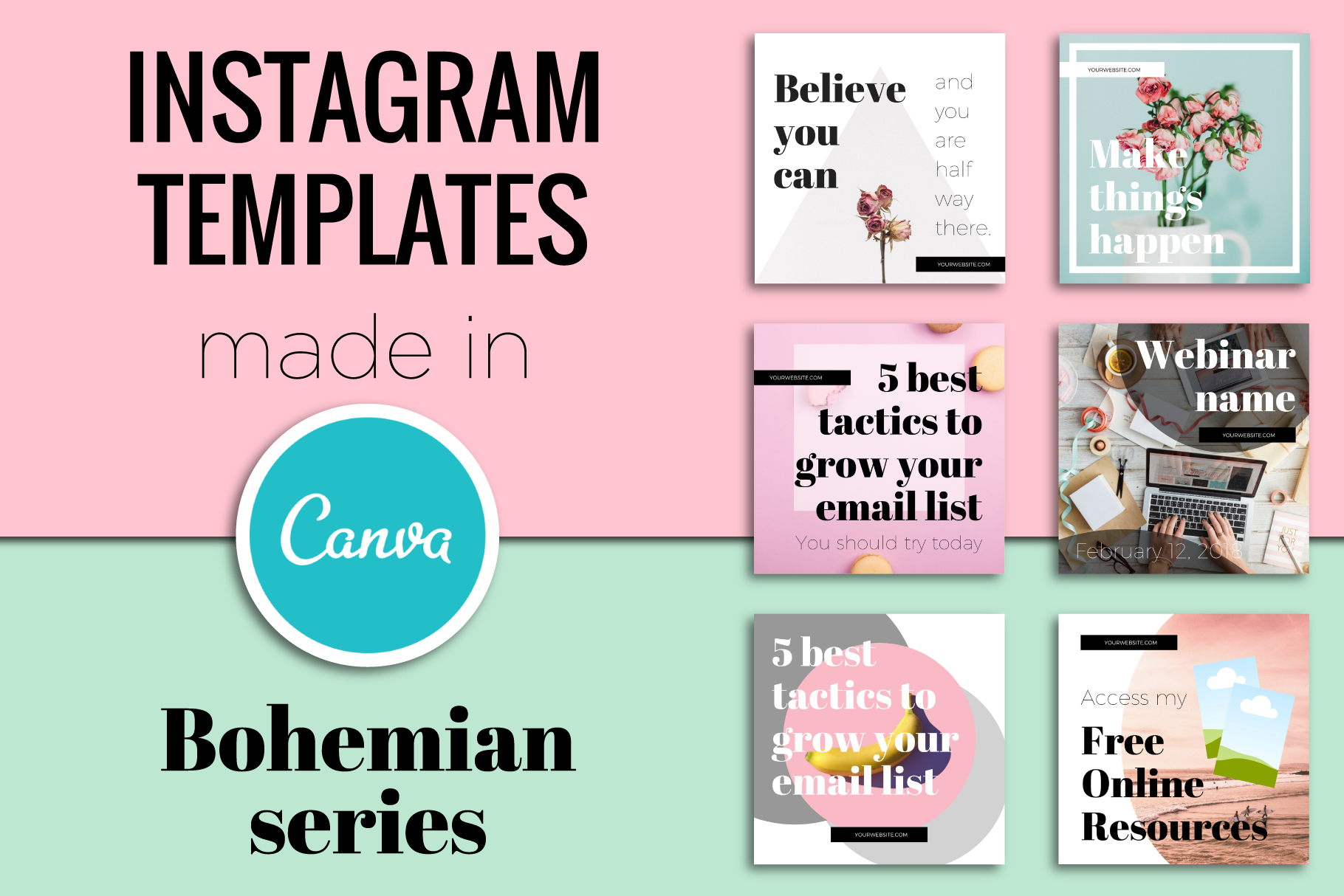 40-Page eBook & Workbook Canva Template Plus Bonus 10 Pinterest and 10 Instagram Matching Canva ...