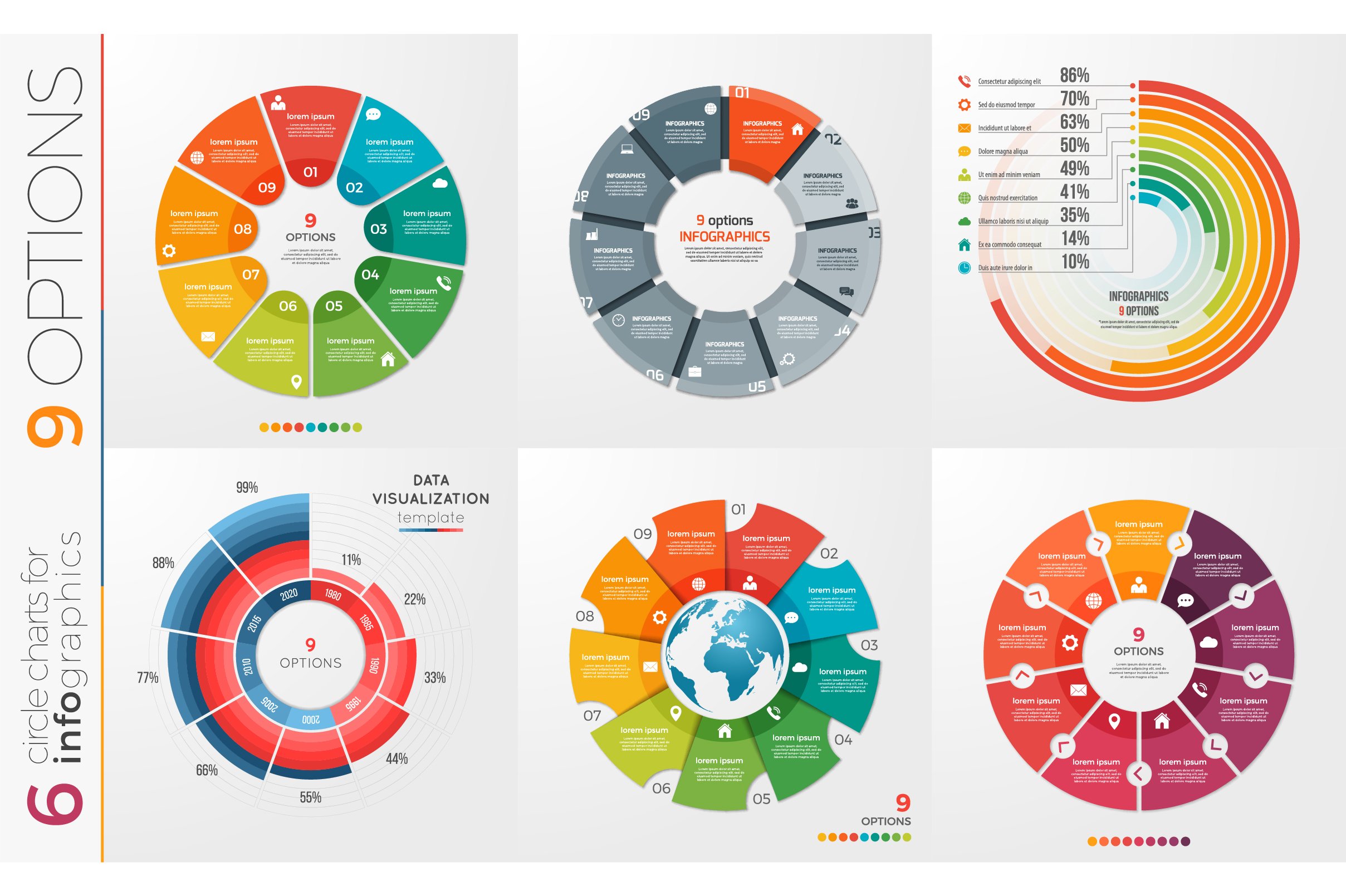 Circle chart, Circle arrows infographic or Cycle Diagram Templates - Download Free Vectors ...