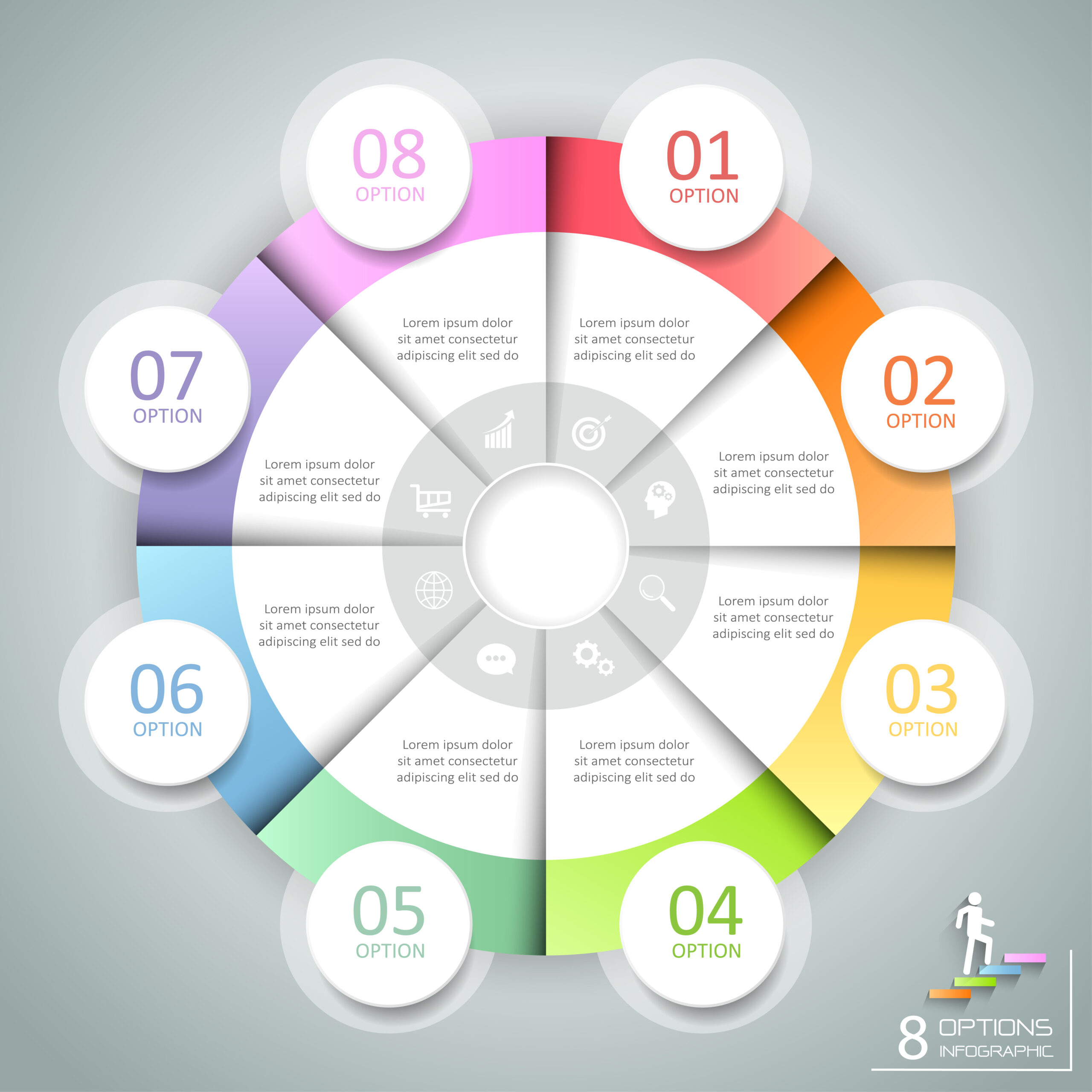 Circle Infographic Template Stock Vector - Image: 66826859