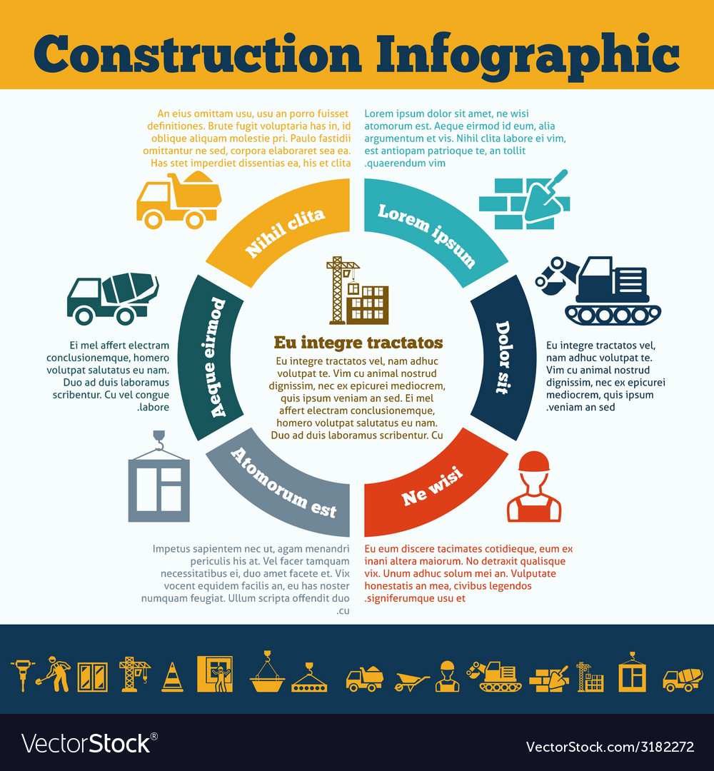 Construction Infographics Set 462715 - Download Free Vectors, Clipart Graphics & Vector Art