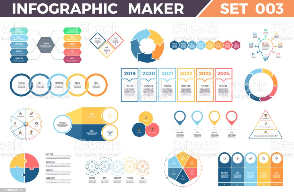Business demographics and statistics infographic elements with colourf By Microvector ...