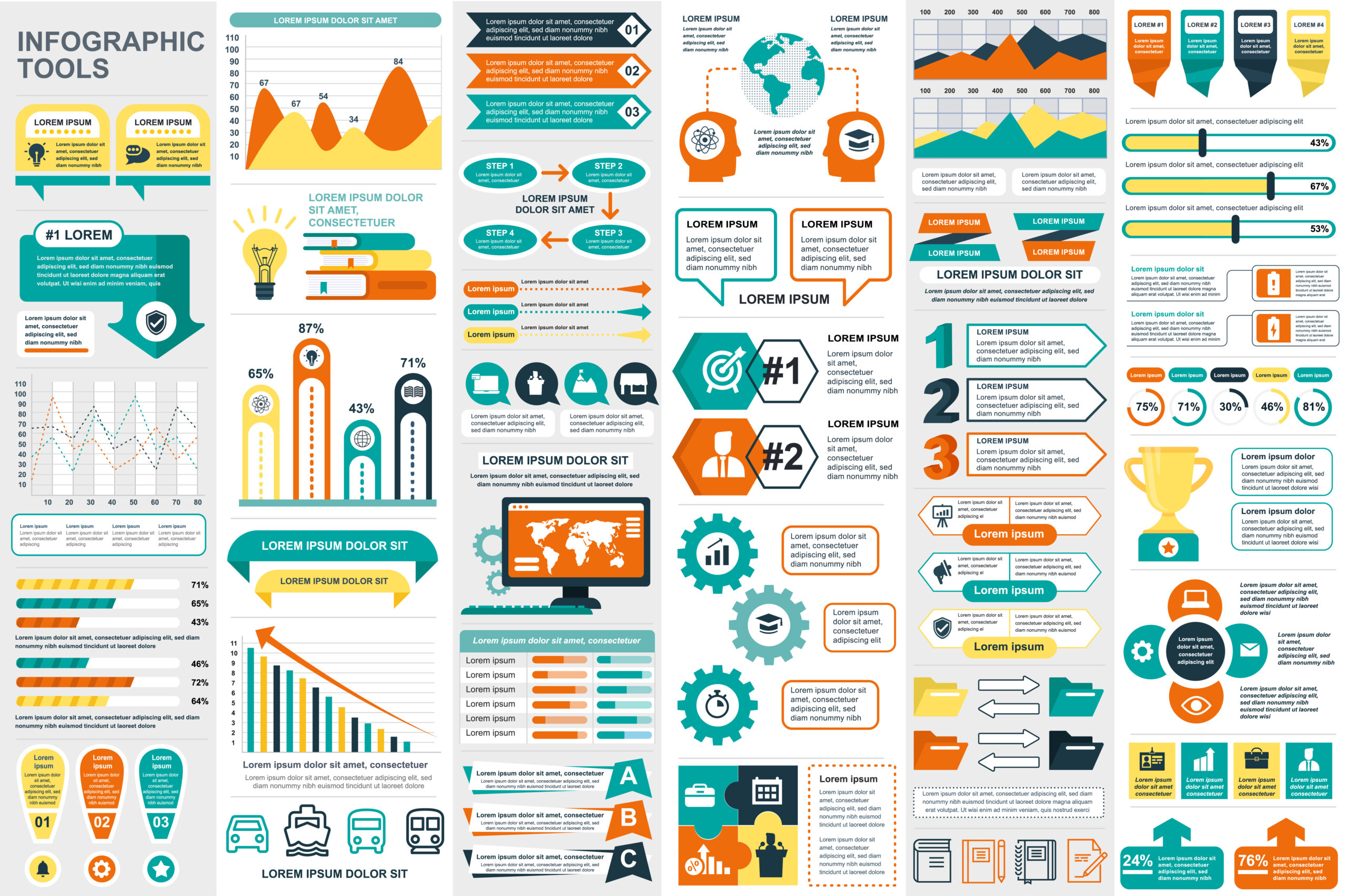 Business data infographic, process chart with 5 steps, vector and illustration - Download Free ...