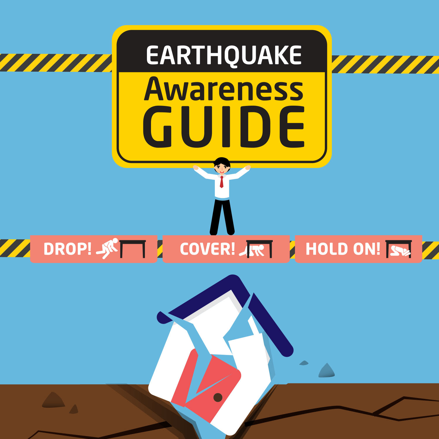 b"Drop, cover, hold on and other earthquake safety tips"
