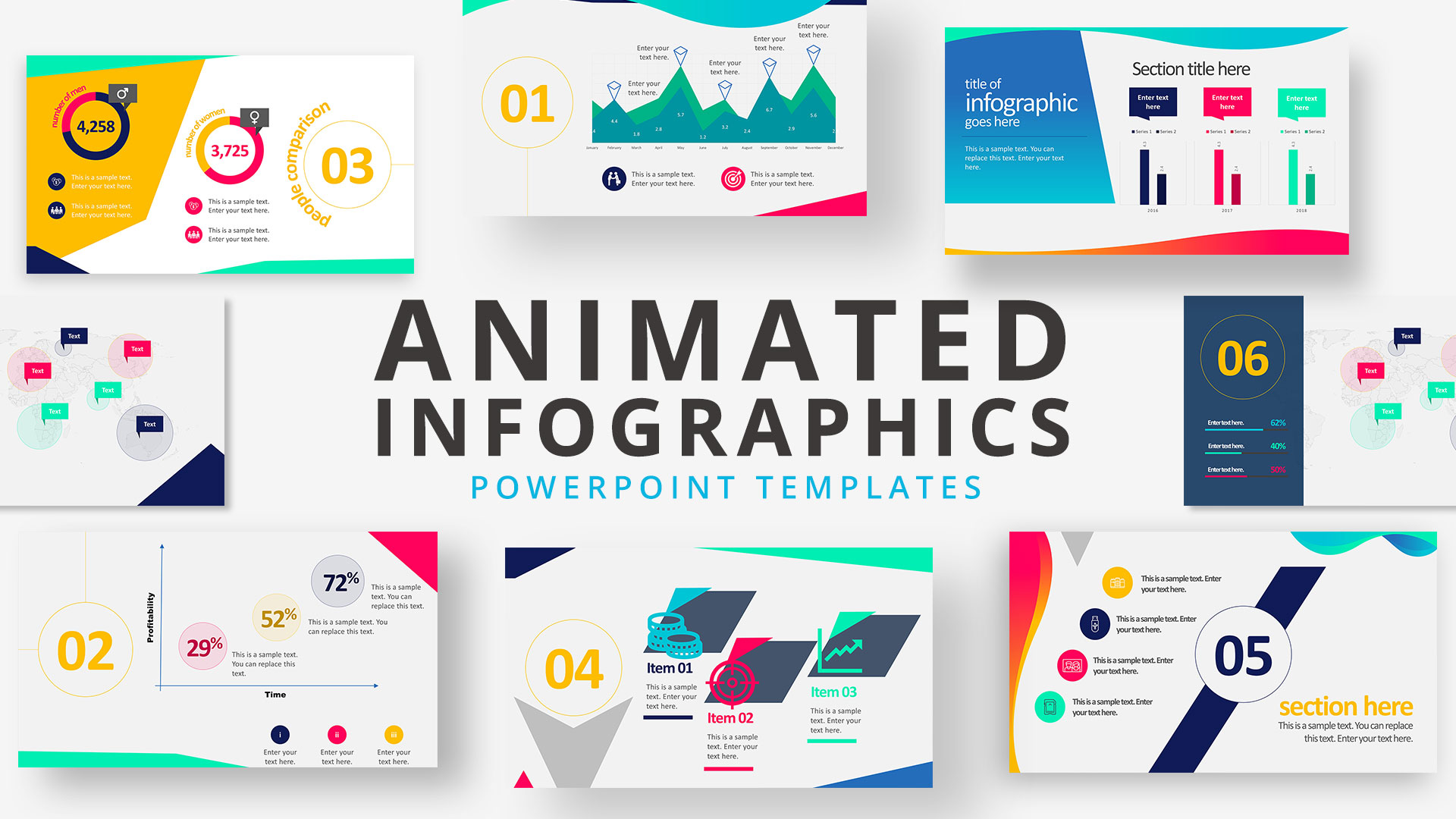 Editable infographic template PPT