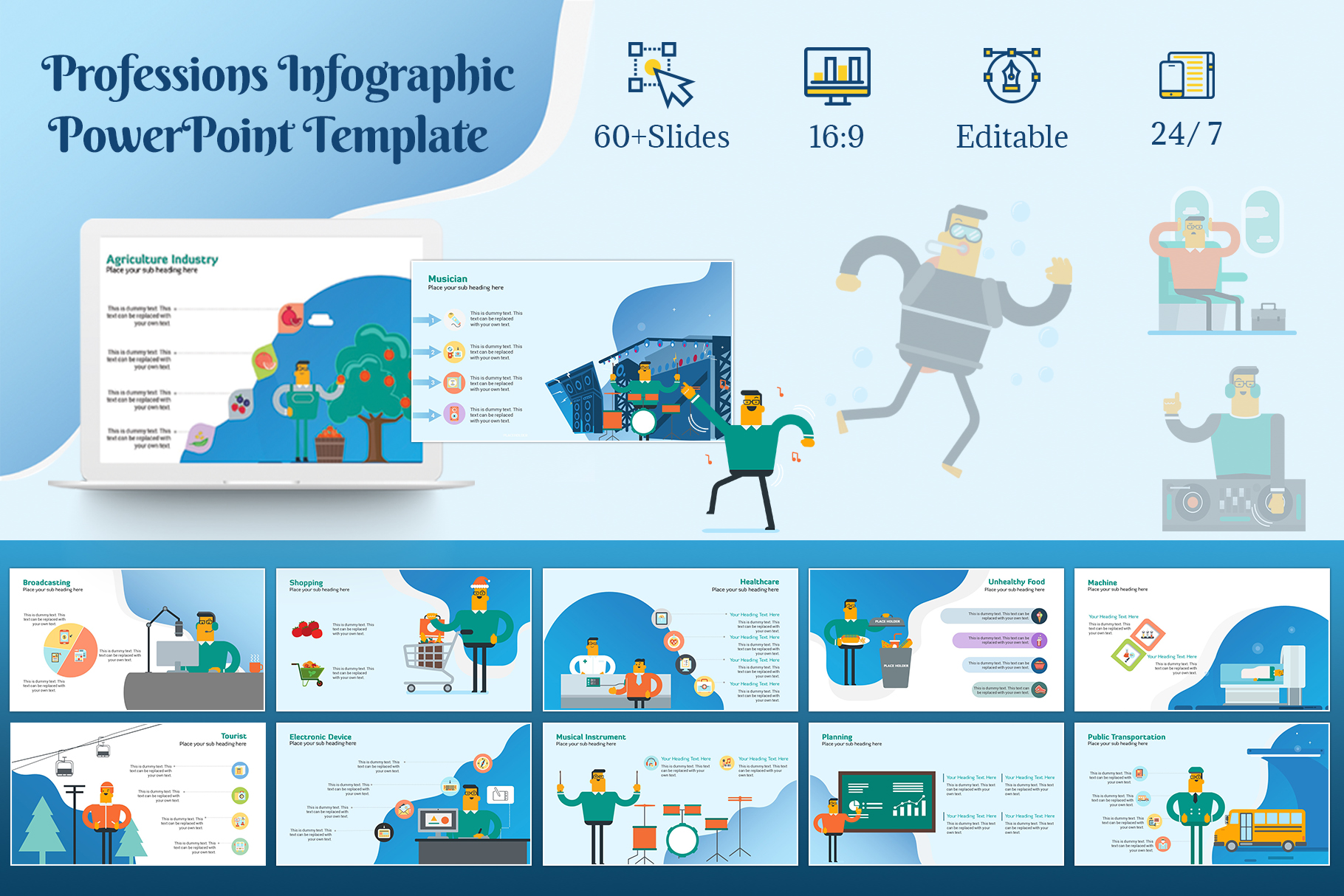 Business infographic : 25+ creative Infographic PowerPoint template #powerpoint #templates # ...