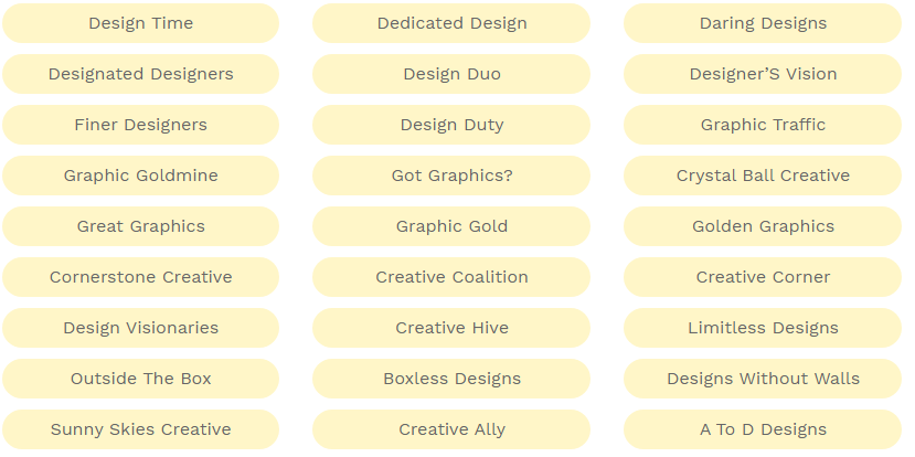 Graphic Design Company Name Ideas and Logo Ideas in 2020 | Design company names, New business ...