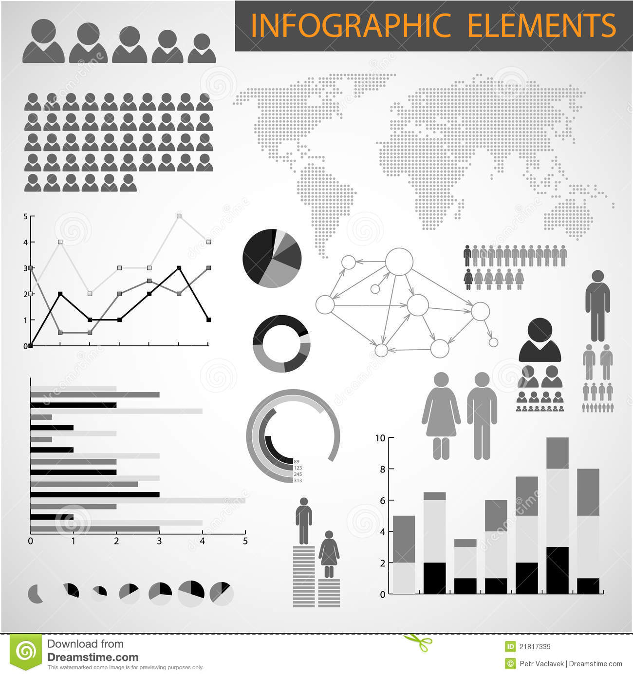 Black And White Infographic Set Stock Illustration - Download Image Now - iStock