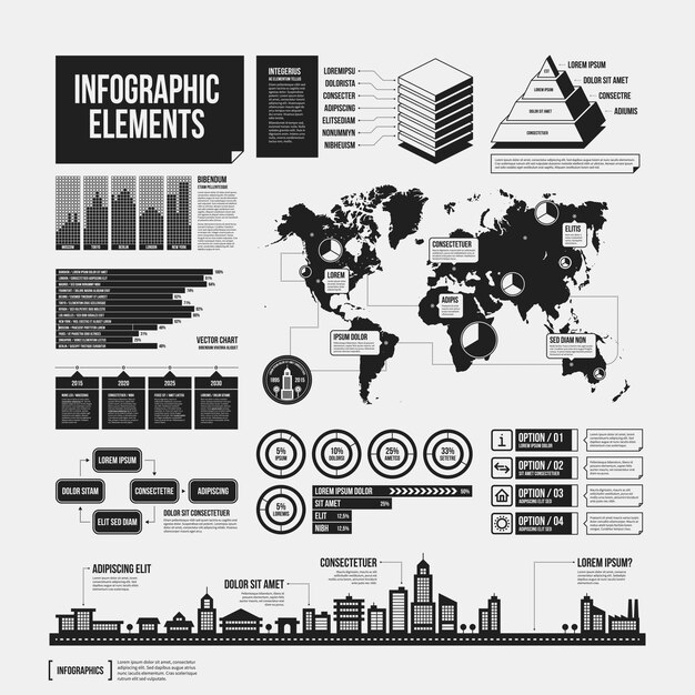 Download Black and white Infographic Hexa Template Download From Coreldrawdesign Free ...