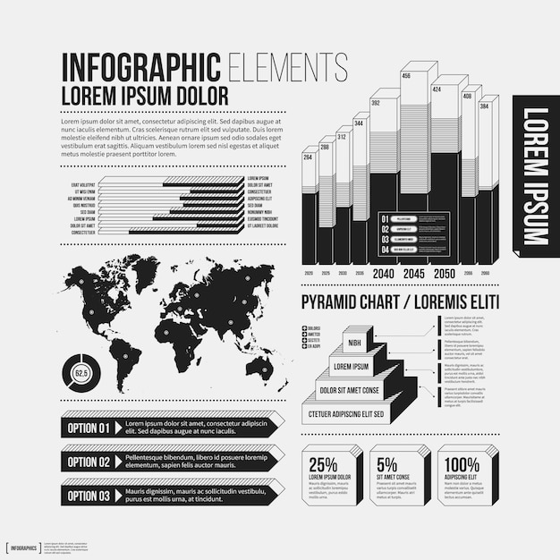 Vector Flat Design Infographics Elements Business Stock Vector (Royalty Free) 174251105