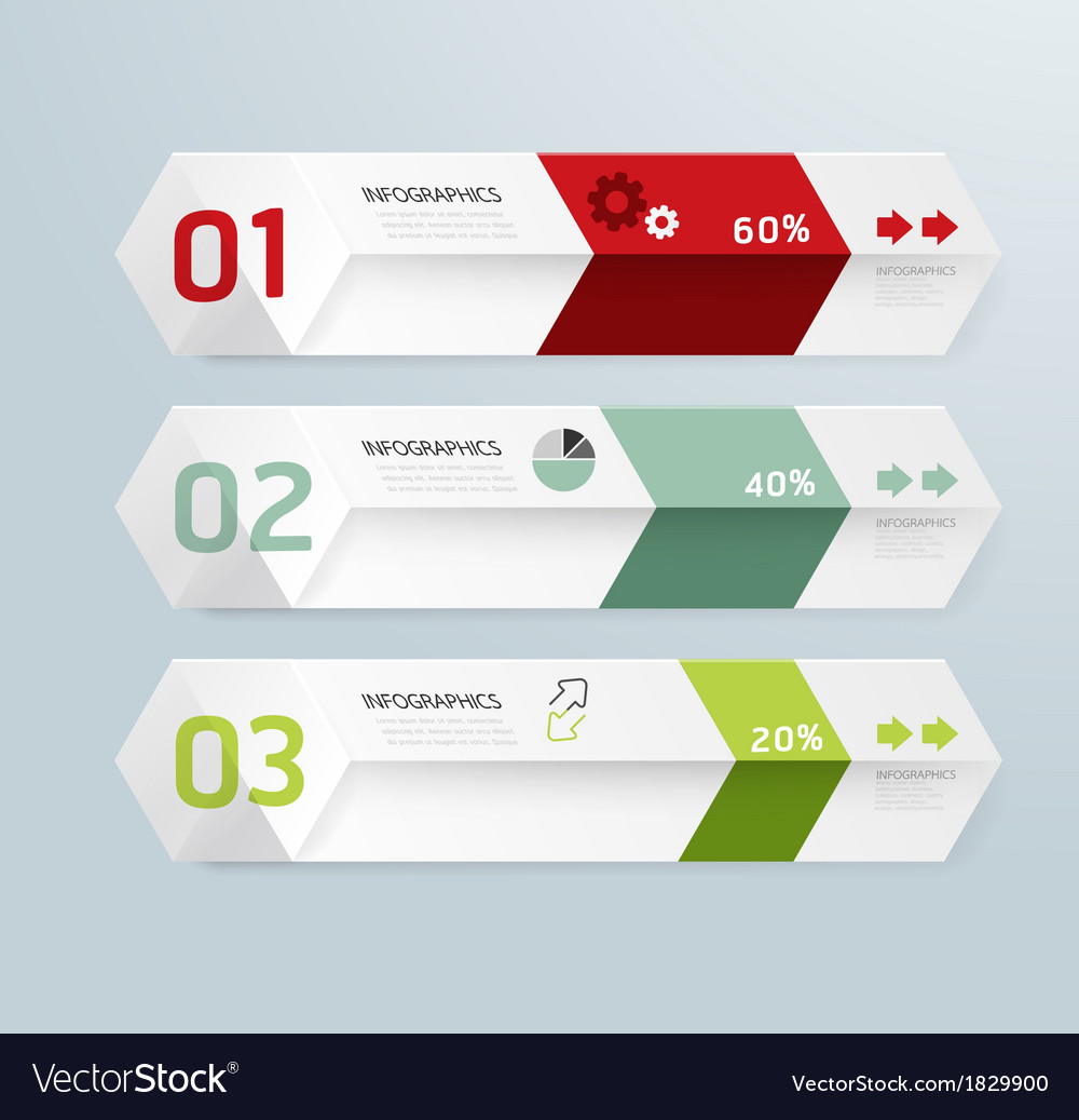 Infographic element four option box set Royalty Free Vector