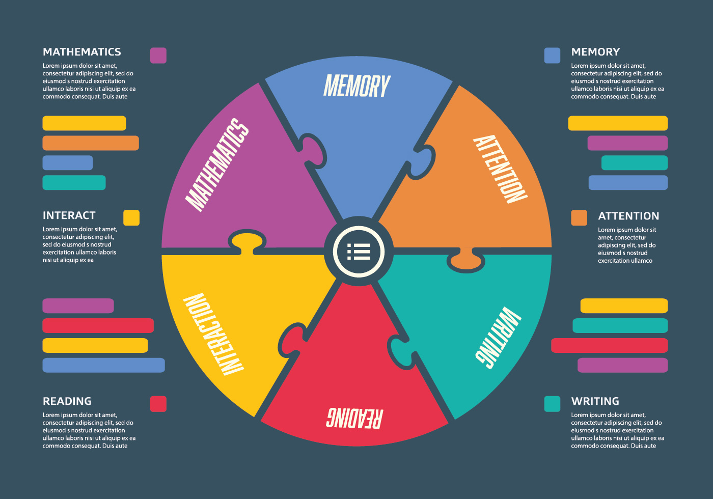Infographic Process Chart Cycle Diagram With 6 Stages Options Parts Can Be Used For Report ...