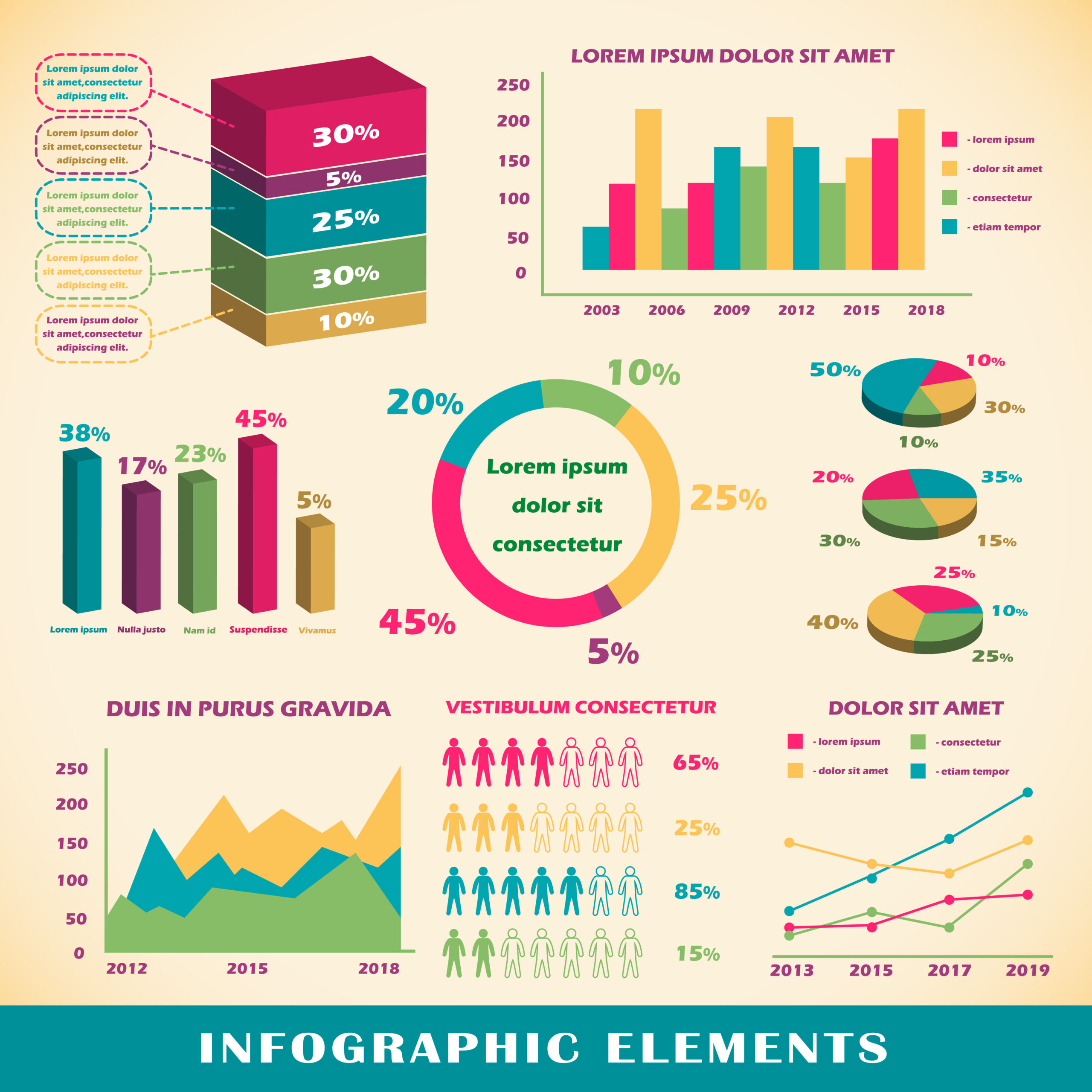 Medical infographic elements data visualization vector design template. Can be used for steps ...