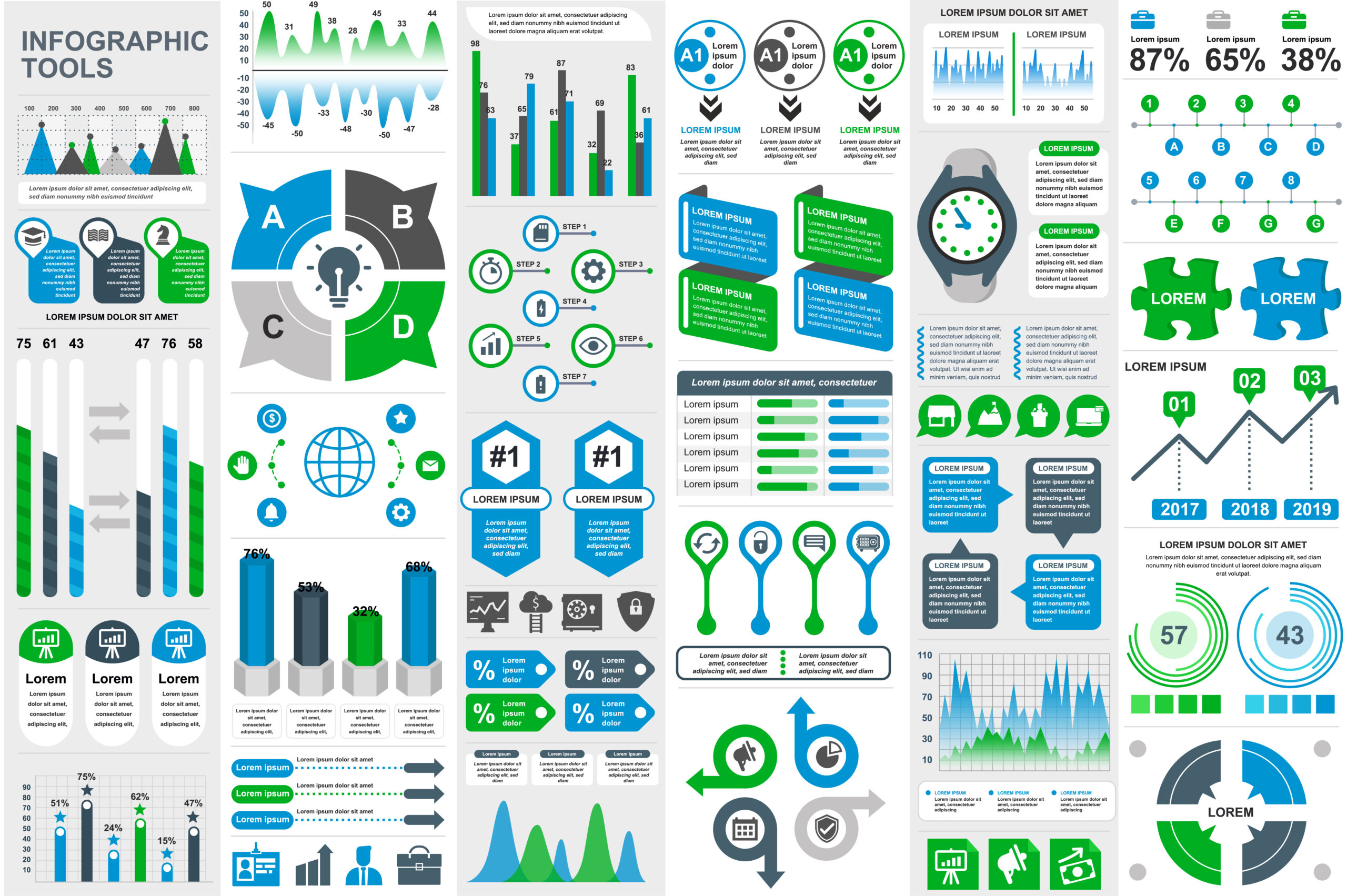 Infographic Elements Bundle 3 in... E3342 - YouWorkForThem