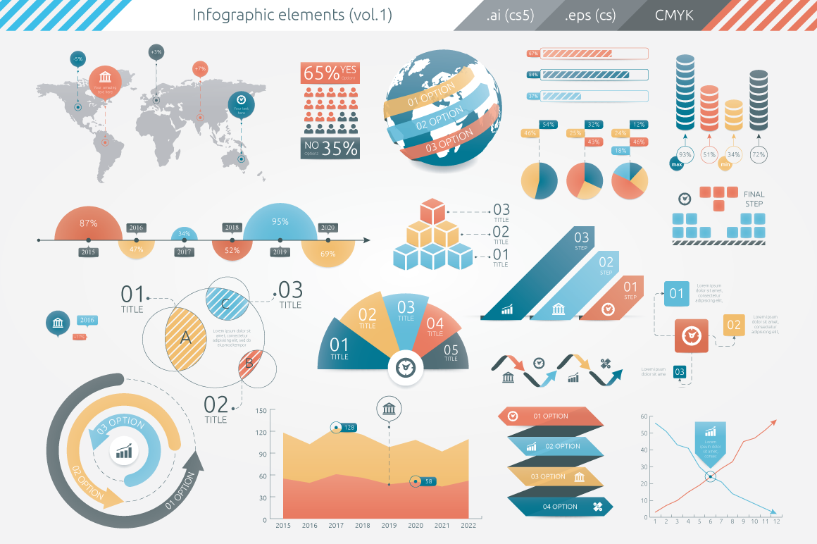 Free Flat Infographic Design Elements for Graphic & Web DesignersGraphic Google  Tasty Graphic ...