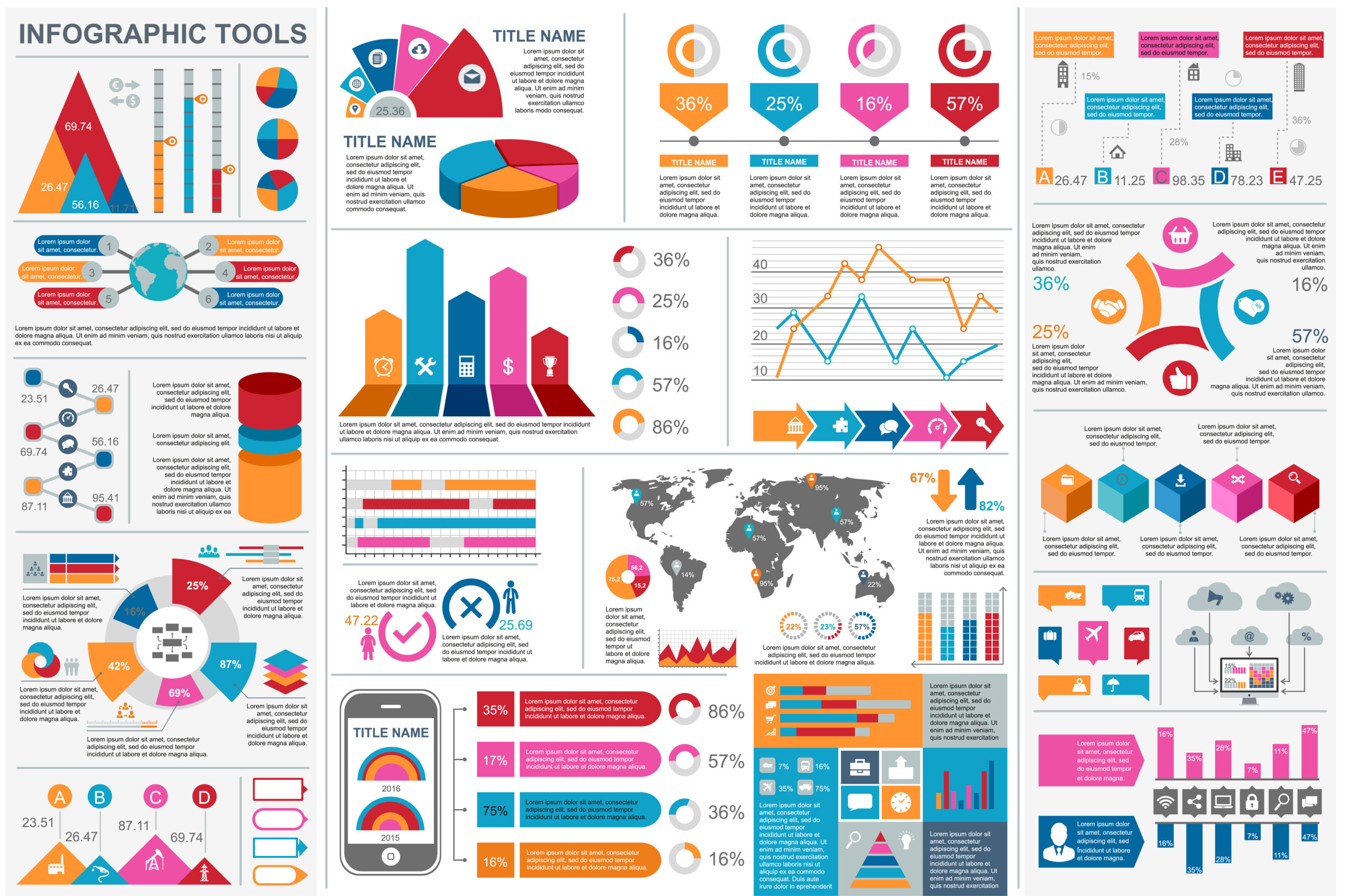 Vector elements for infographic. Template for diagram, graph, presentation and chart. 458058 ...