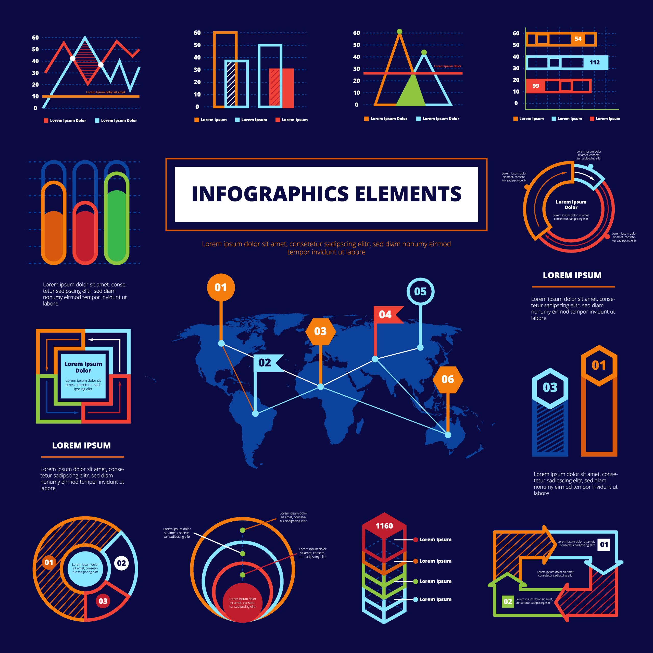 25 Best Free Infographic Elements  CSS Author