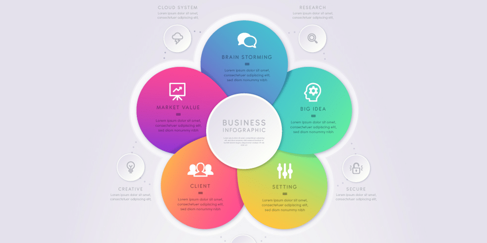 Colorful infographic elements collection in flat style Vector | Free Download