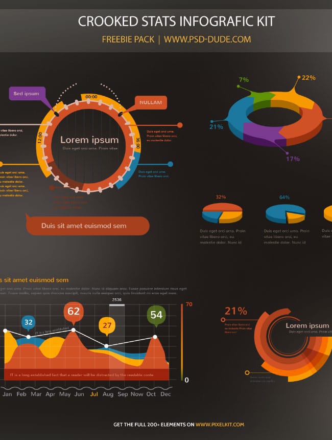 25 Best Free Infographic Elements  CSS Author