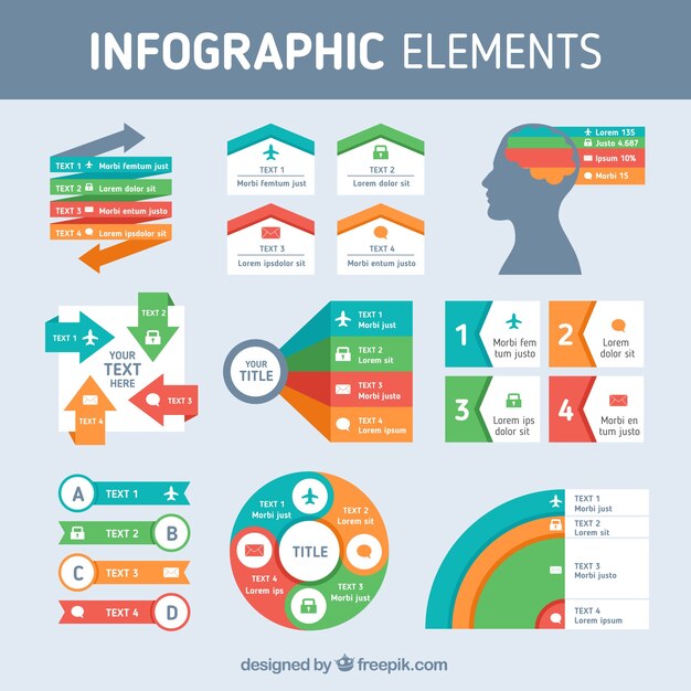 Medical infographic elements data visualization vector design template. Can be used for steps ...