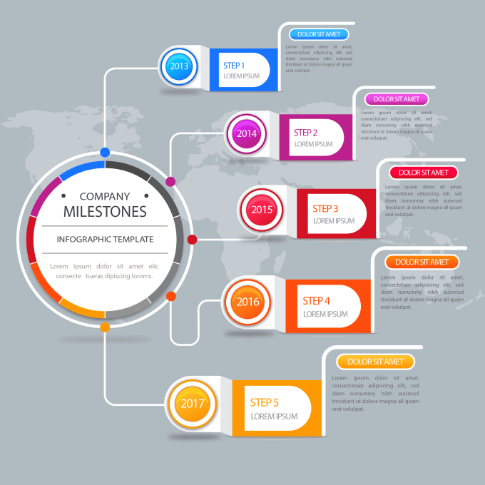Data flow chart concept infographic design with Vector Image