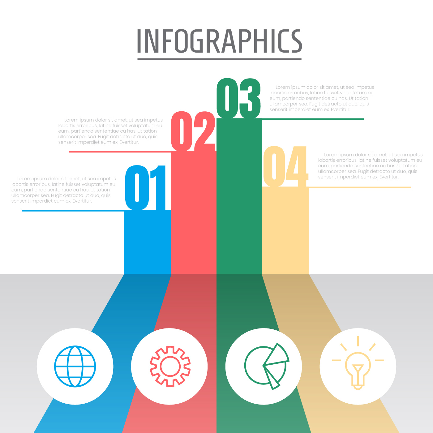 Design Business template 6 steps infographic chart element with place date for presentations ...
