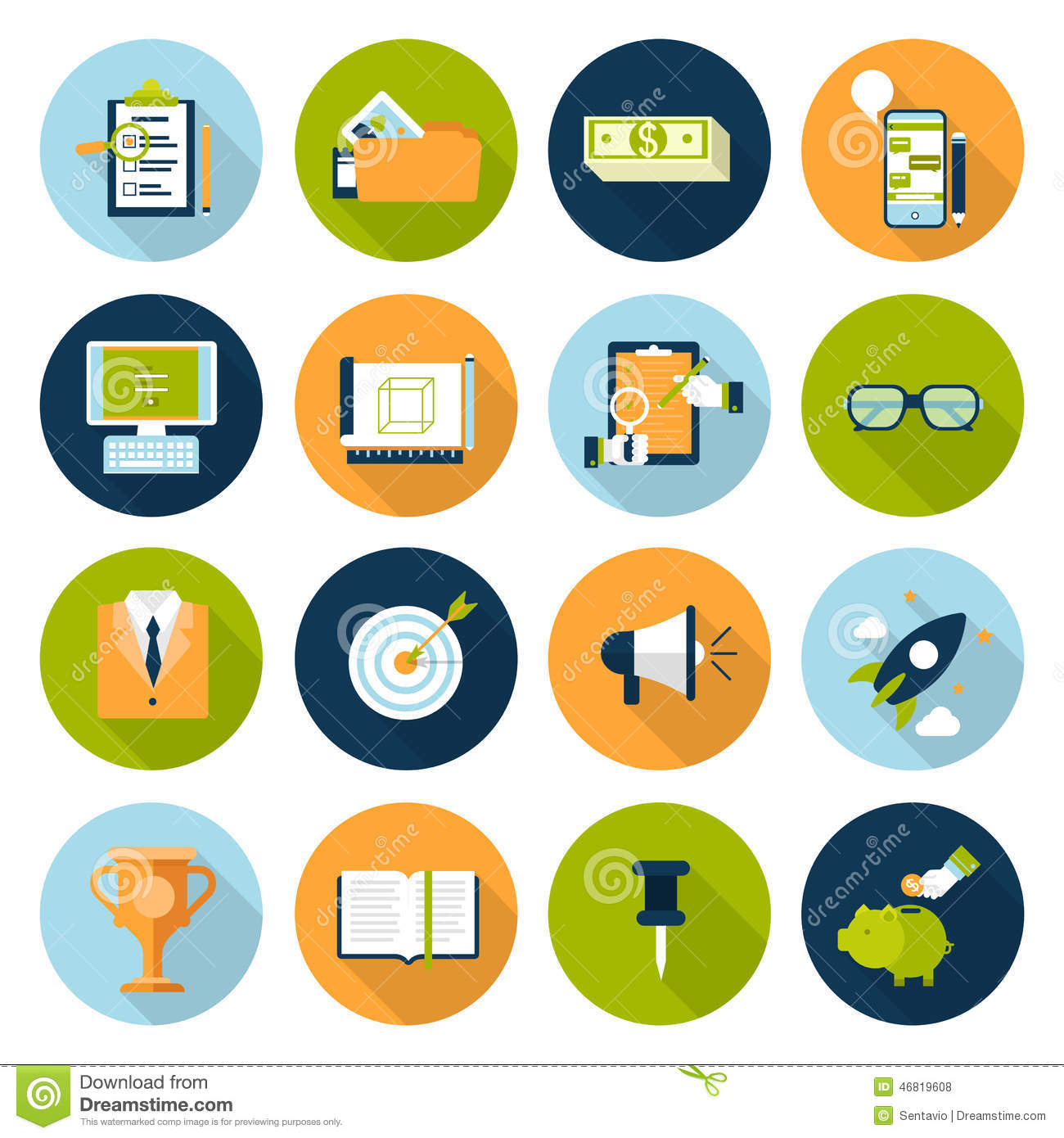 Free Vector | Four circular options with icons for infographics