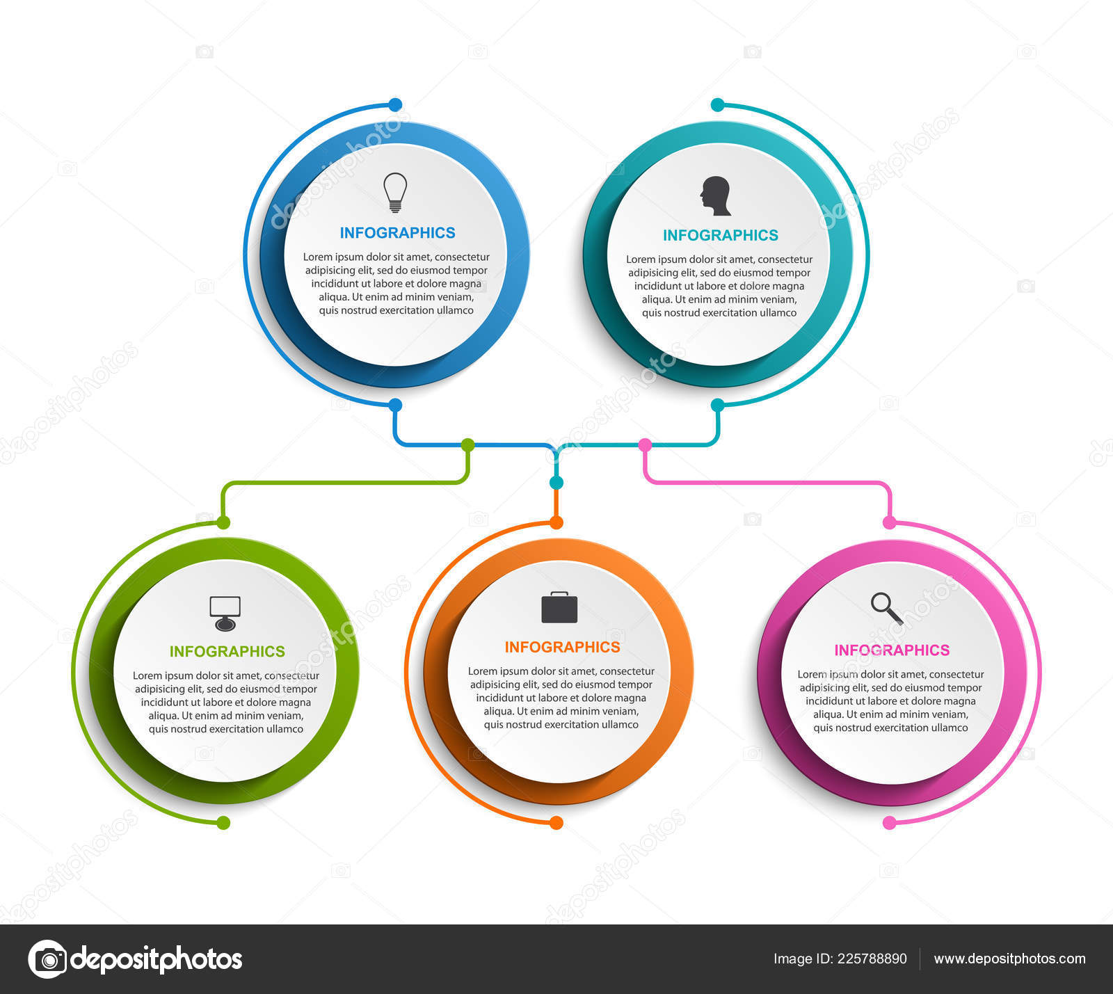 Infographic Design Organization Chart Template Stock Illustration - Download Image Now - iStock