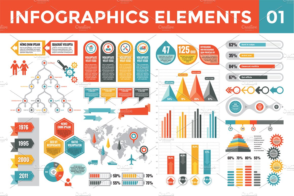 Modern Infographic Process Template ~ Other Presentation Software Templates ~ Creative Market
