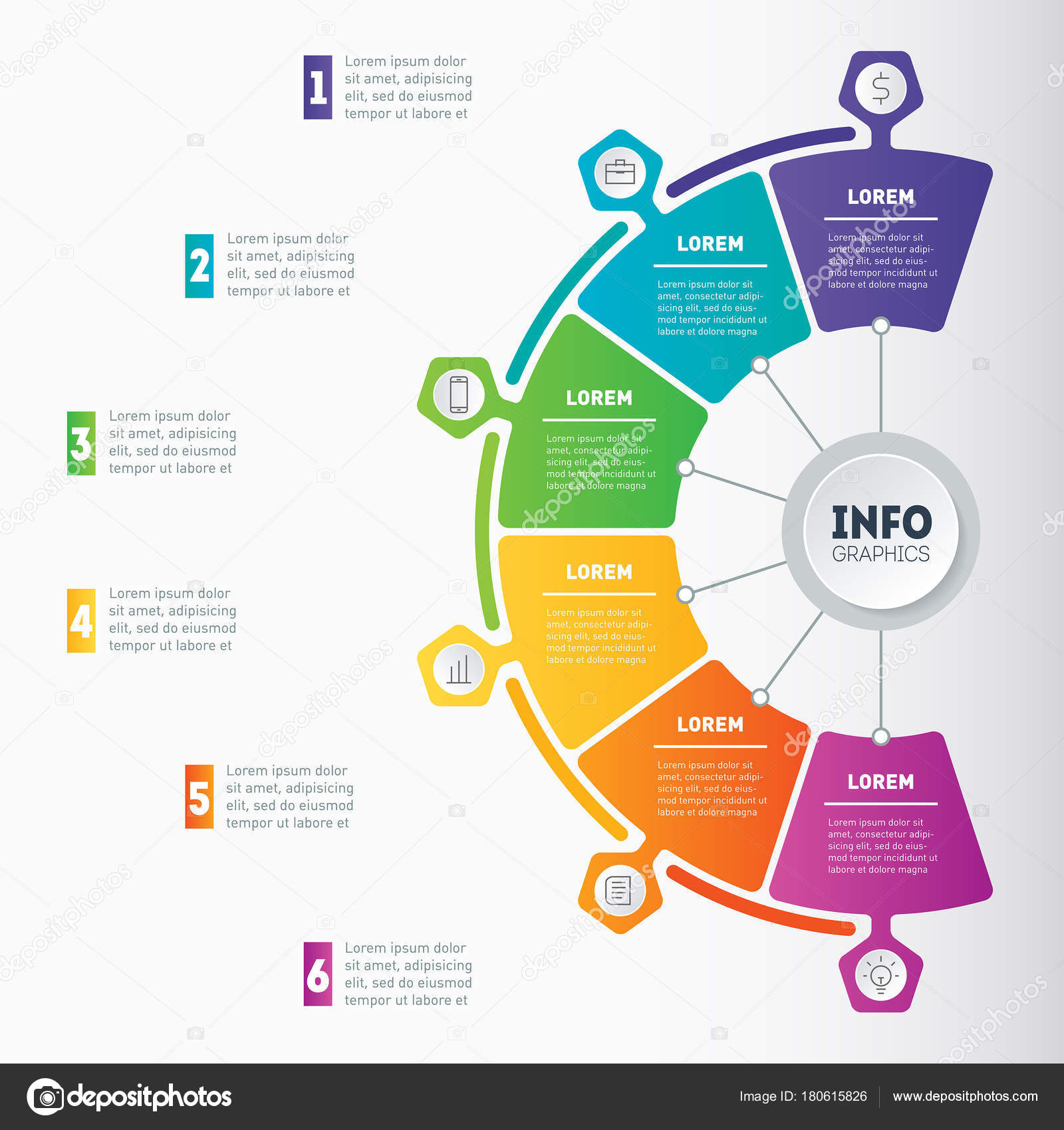 Business Infographic. Diagram with 4 steps, options, or processes. Infographics template for ...