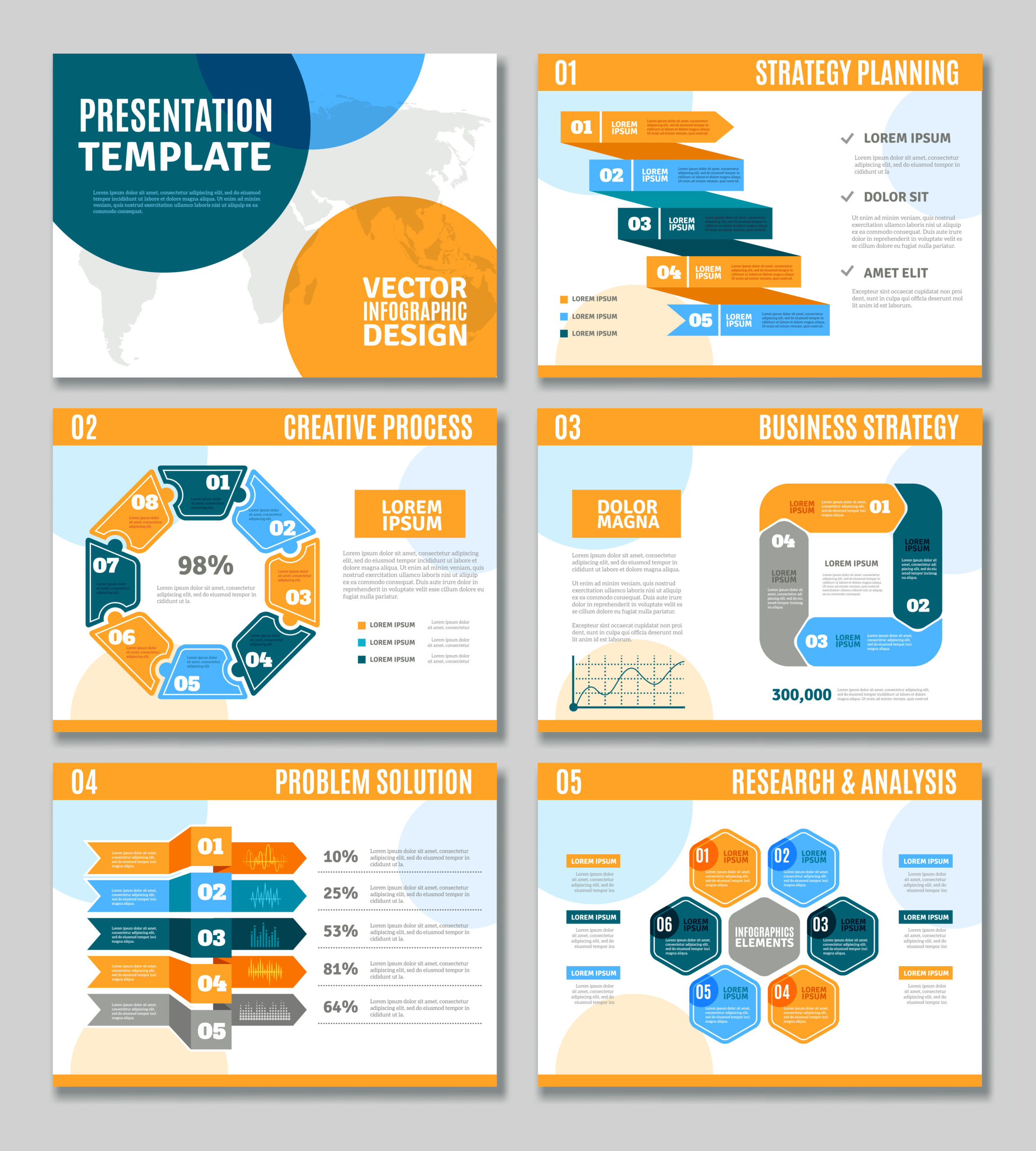 Business infographics set with different diagram - Download Free Vectors, Clipart Graphics ...