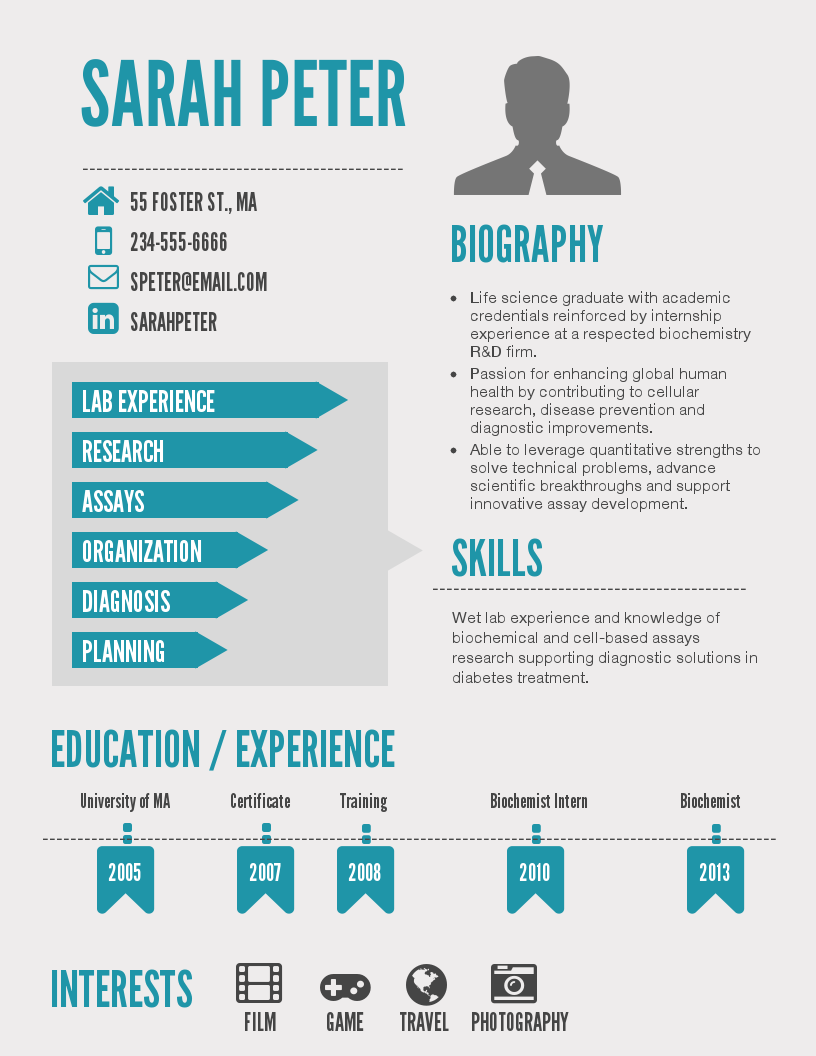 Infographic Resume / CV on Behance