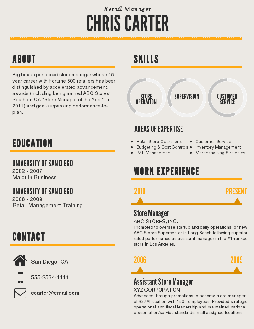 Infographic Resume Template Free Download - ResumeKraft