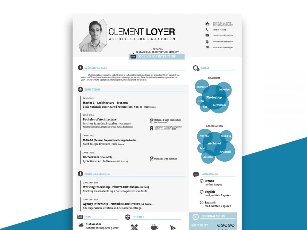 Pin on CV Design Template