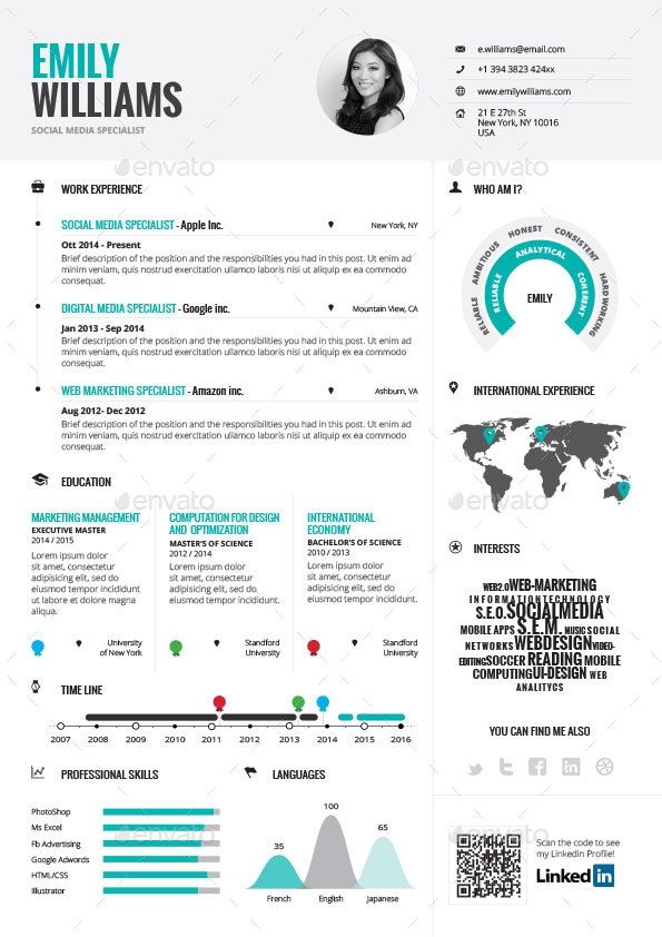 31+ Infographic Resume Templates [Download Free & Premium] | Infographic resume template ...
