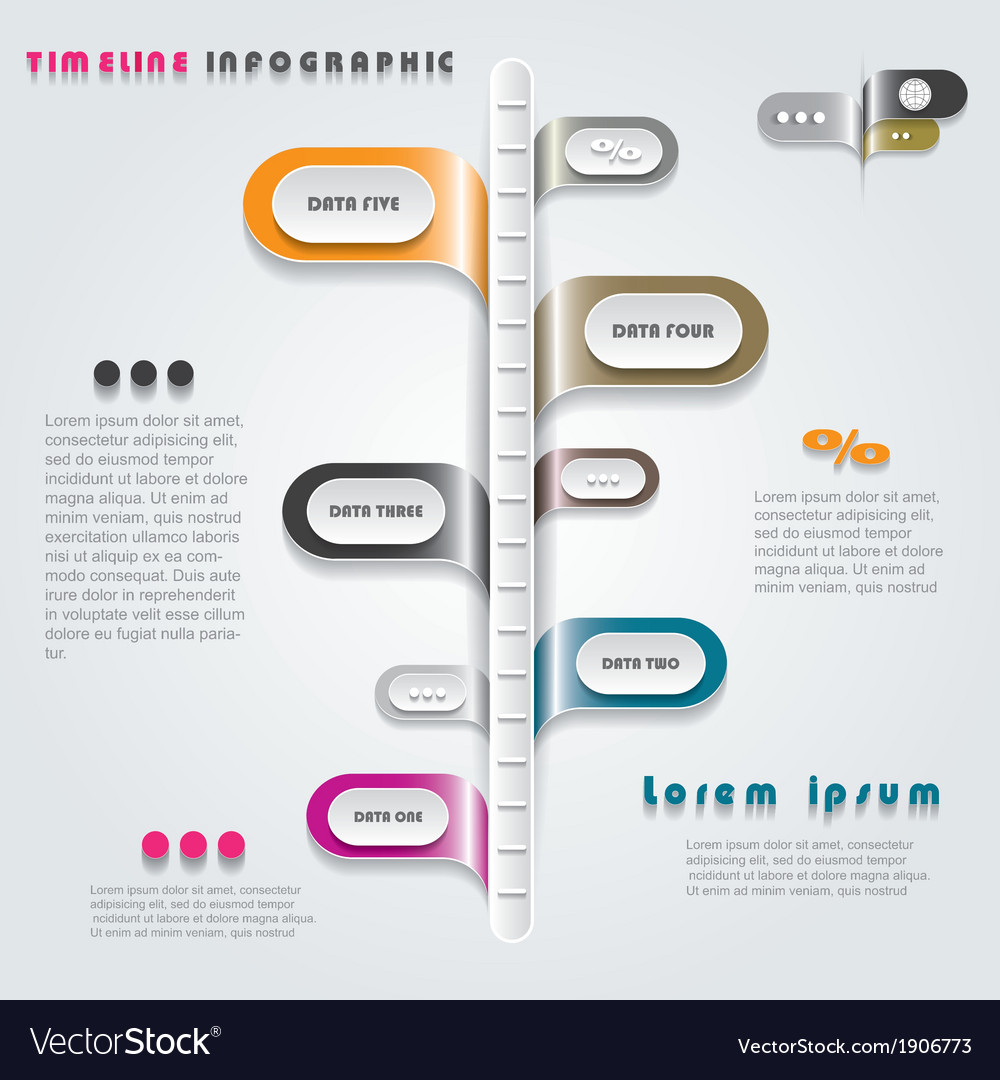 Flat timeline infographic template - Vector download