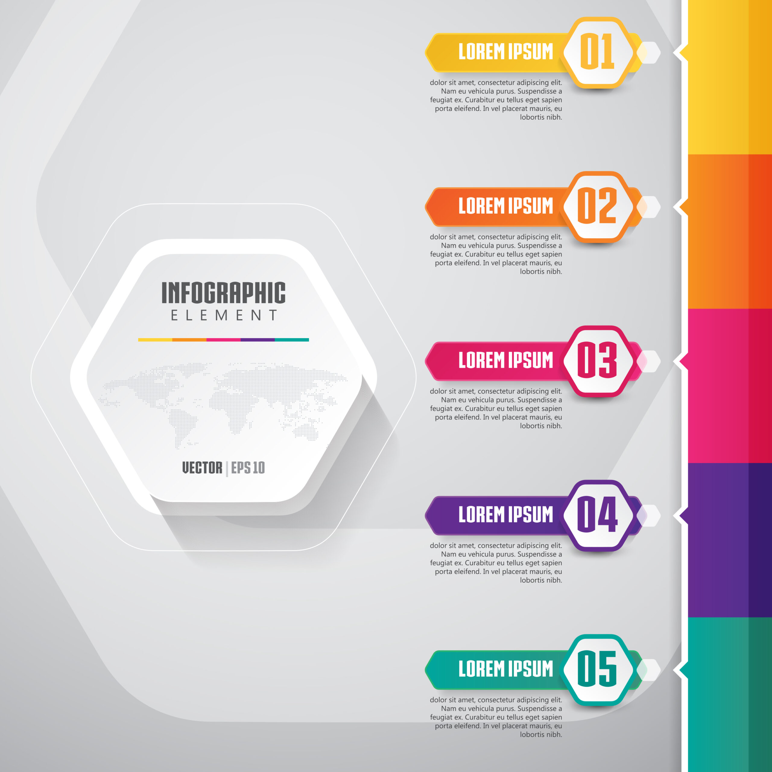 Template Timeline Infographic colored horizontal 689756 Vector Art at Vecteezy