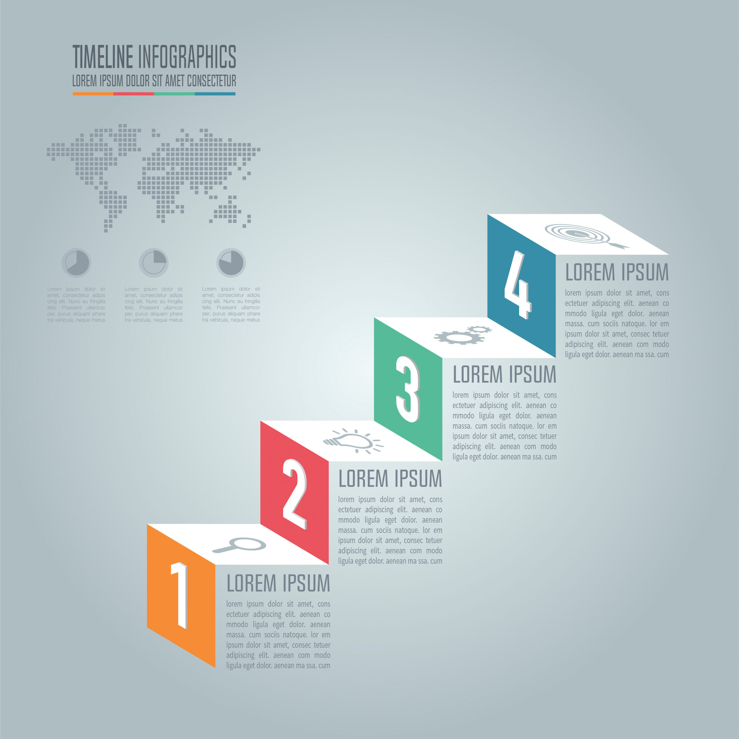 Infographic design layout vertical timeline and 6 Vector Image