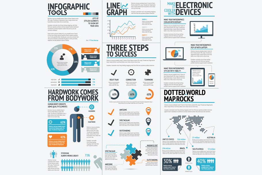Infographic Tools 7 | Creative Other Presentation Software Templates ~ Creative Market