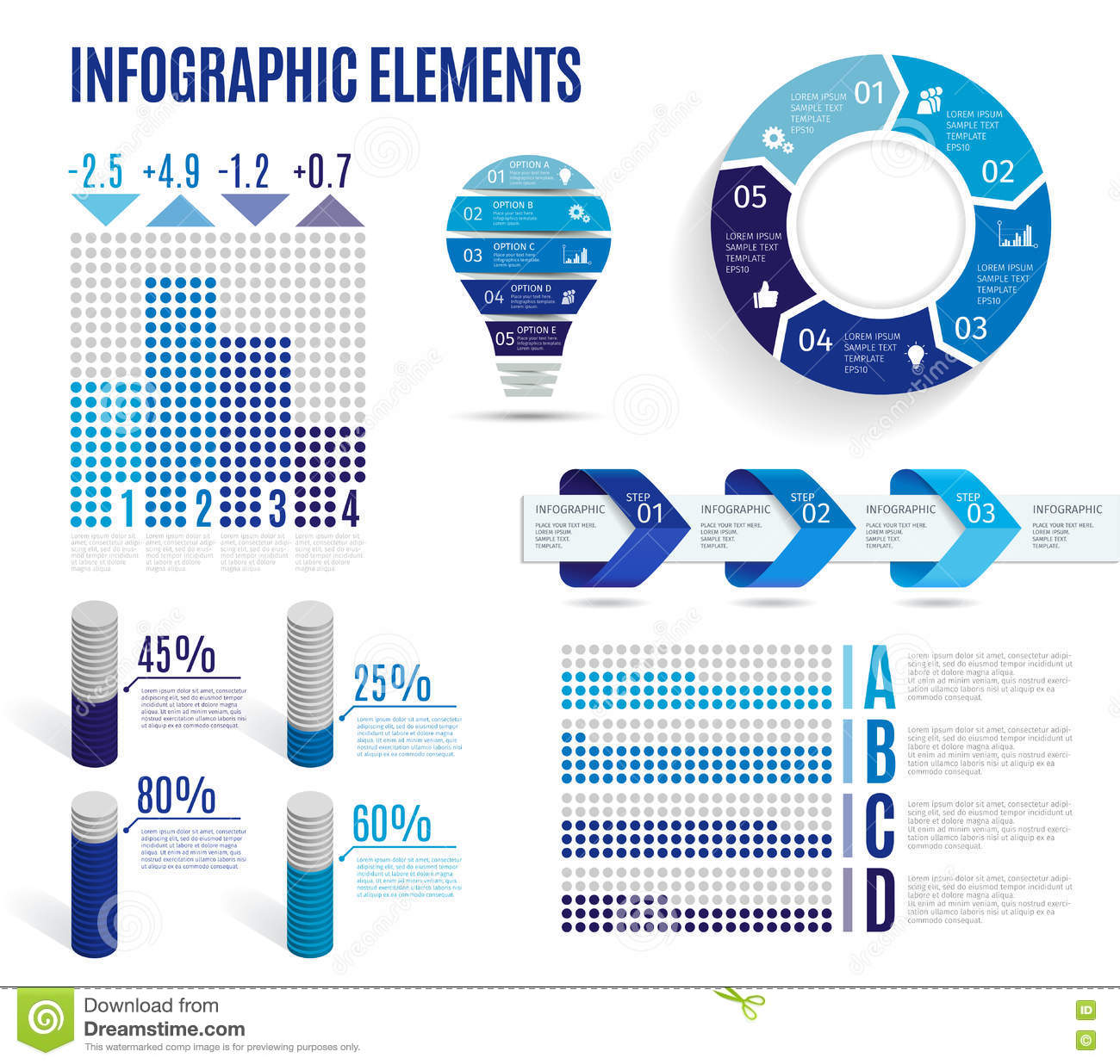 Best Blue Infographic report PowerPoint template on Behance