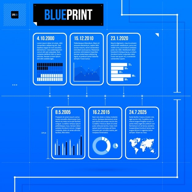 Infographic demographics population 3 blue Vector Image