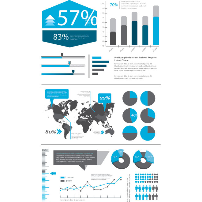 Blue Circles Infographic PowerPoint Diagram - SlideModel