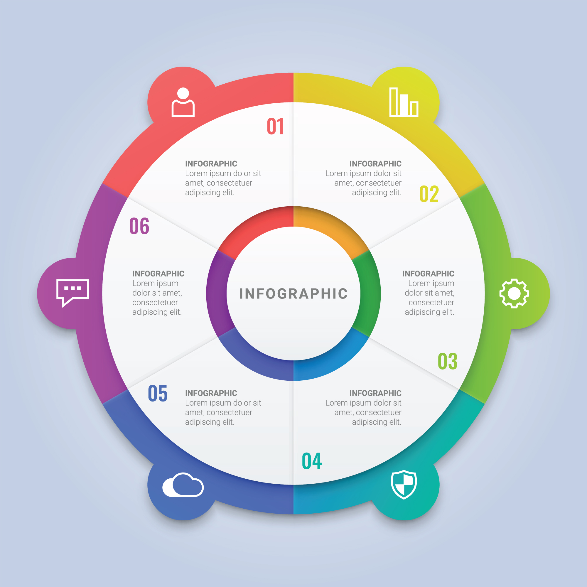 Free Vector | Colorful circle infographic